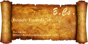 Bosch Csatád névjegykártya